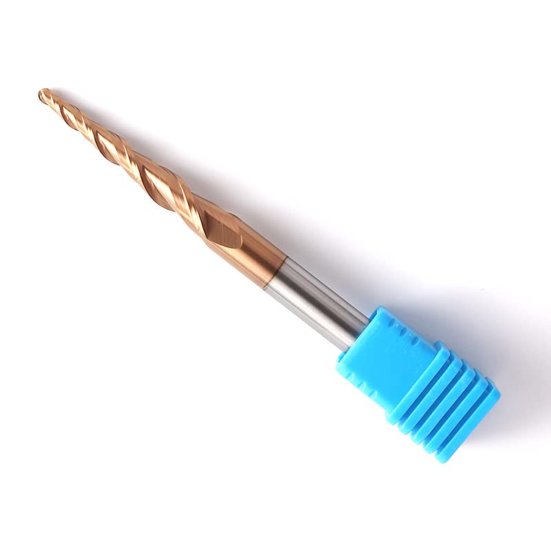 Fresa cuadrada de metal duro,brocas fresadoras, Recubrimiento bronceado HRC60 Molino de extremo de punta de bola cónica Carburo sólido de tungsteno 4 mm 6 8 mm Fresa revestida Fresas CNC Broca de grab