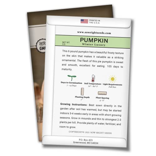 Sow Right Seeds - Winter Luxury Pumpkin Seeds For Planting - Non-Gmo Heirloom Packet With Instructions To Plant & Grow An Outdoor Home Vegetable Garden - Vigorous Productive - Wonderful Gardening Gift #TOP1