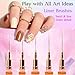 8 Pcs Nail Art Brushes with 5pcs Nail Art Liner Brushes(Sizes 7/9/11/15/25 mm) and 3pcs Nail Art Clean Up Brushes, For Nail Design Painting DIY And Clean Polish Mistake On The Cuticles