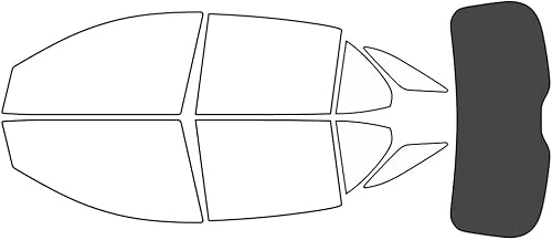Miniatura 24 de Rvinyl Kit de tinte de ventana compatible con Chevrolet Equinox 2018-2024 - Kit de precorte delantero - 20% Parte delantera - 20%,Parte delantera