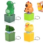 Yizemay – 4 Stück Fidget Toys Clicker Schlüsselanhänger mit Licht & So