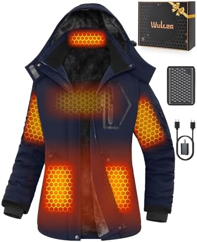 Wulcea Graphene Heated Jacket For Women 12V 18400mAh Fast Charge ...