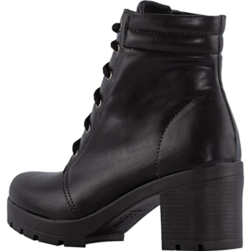 Bota Feminina Coturno Salto Grosso Moda Tratorado Cano CurtoPreto36