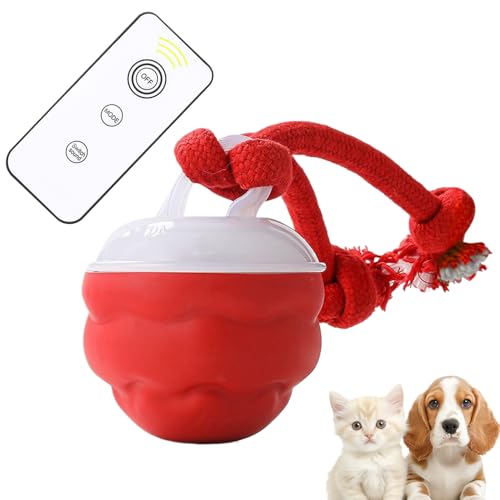 Pelota automática para perros – Juguete interactivo para masticar teledirigido – Bola de entrenamiento para mascotas recargable | Divertido juguete móvil para perros para combatir el aburrimiento