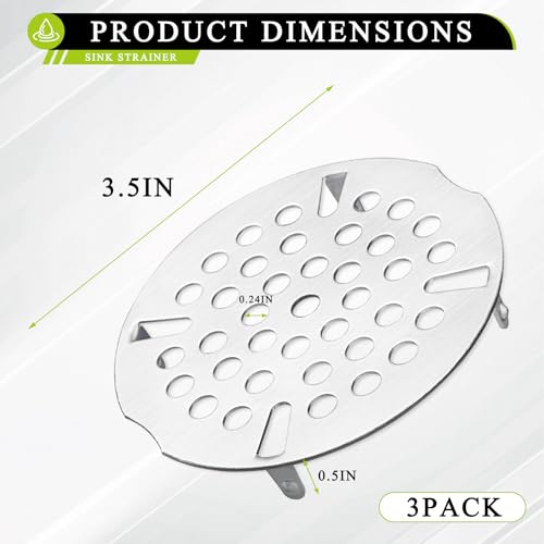 3-Pack 3.5 Inch Cubierta de Drenaje para Fregadero miniatura 4