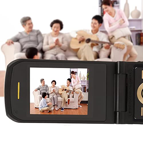 Zyyini G9000 Unlocked Flip Phone, 2.4Inch Big Buttons Big Fonts Flip Mobile Phone For Seniors, Dual Sim Card, Loud Volume Speaker, With Led Flashlight, 4800Mah Battery, Gold #TOP4