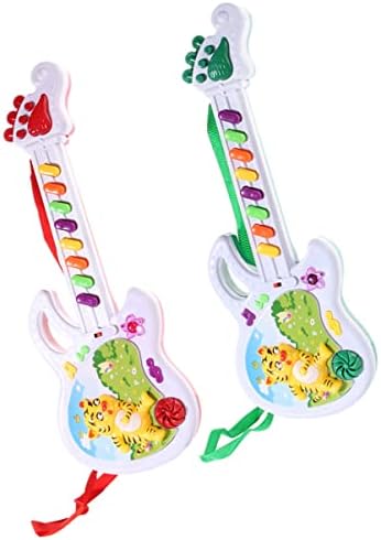 Home 169 STOBOK Kids Musical Toys 2pcs Exquisite Mini Electric Musical Toy Musical Guitar Musical Instrument Toy Guitar for Kids Children Musical Toys