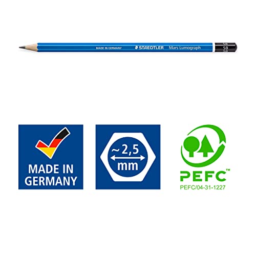 Lápiz de Grafito STAEDTLER Mars Lumograph 5B, Pack 12 miniatura 5