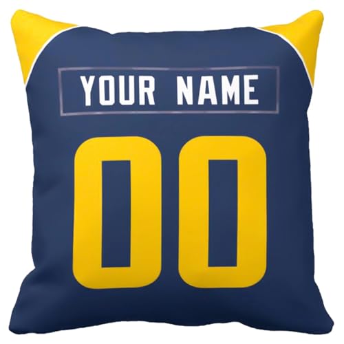 Image of ANTKING Throw Pillow 2 Pack with Custom Name and Number Personalized Gift for Men Women Boys