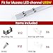 Muzata LED Channel Install Accessories Including 12Pack Stainless Steel Mounting Clips and 6Pack Grey End Caps fit Muzata U1SW U Shape Aluminum LED Strip Light Channel LCU1 WW