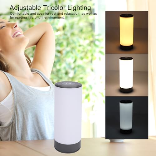 Lámpara de noche táctil recargable con 3 colores ajustables miniatura 3