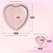 Paris Hilton Heart Shaped Nonstick Bakeware Set, Easy Release Carbon Steel, Includes two 9.5-Inch Pans and four Mini 3.5-Inch Pans, Dishwasher Safe, Made without PFAS or PFOA, 6-Piece Set, Pink