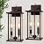 SIAFAVOI 16" Large Dusk to Dawn Outdoo Wall Light Fixtures, Black 2-Pack Exterior Front Porch Light, 2-Light Outdoor Wall Sconce for Outside Patio, Waterproof Exterior Wall Lamp Lighting