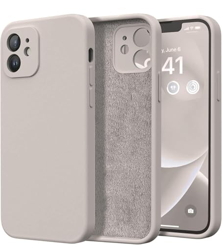 Image of DIZORO Liquid Silicone Case Compatible with iPhone 11 6.1 inch(2019), Gel Rubber Full Body Protection Cover Case Drop Protection Case (Stone Grey)