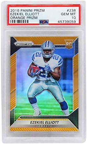 Ezekiel Elliott (Cowboys) 2016 Panini Prizm Football #238 Orange Prizm RC Rookie Card - PSA 10 GEM MINT
