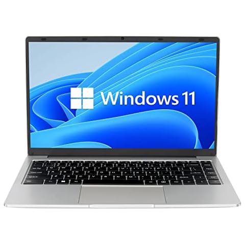 Auusda Laptop 14.1 inch Windows 11 Notebook, Full HD 1920*1080 IPS 100% sRGB Display, Intel J4105 Quad-Core, 8GB LPDDR4 and 256GB SSD, USB 3.0, 5GHz WIFI, Expandable Storage Cover