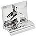 Chrome Metal Business Card Holder - Airplane