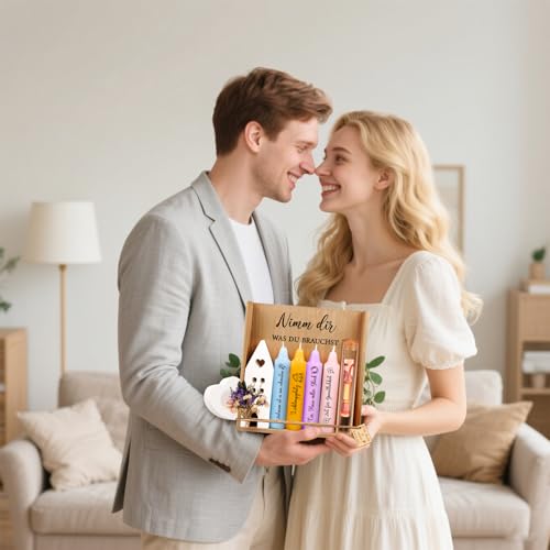 TUZELIYA Einzugsgeschenk | Deko Kerzenhalter Set | Neuen Zuhause Geschenk zum Hauseinzug Richtfest Hauskauf Umzug Hauseinweihung Geschenk für Neue Wohnung Freundin Nachbarn
