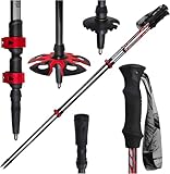 [Alpidex] カーボン トレッキング ポール 超軽量 193g 2本セット 62–135cm無段階調整 コンパクト