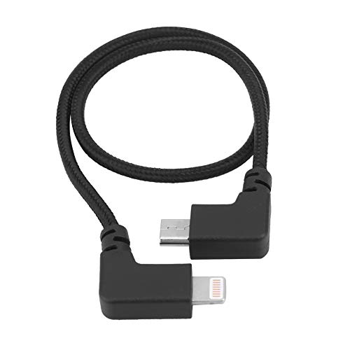 Uxsiya Remote Control Data Cord, 29cm RC Controller Cable Tension Wide Application Portable for DJI Mavic Spark(for iOS)