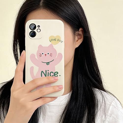 PAIXIKYZ Compatible con OPPO A76 4G/OPPO A96 4G Estampado Gato Rosa Tierno Antichoque Cuerpo Completo Funda Suave TPU