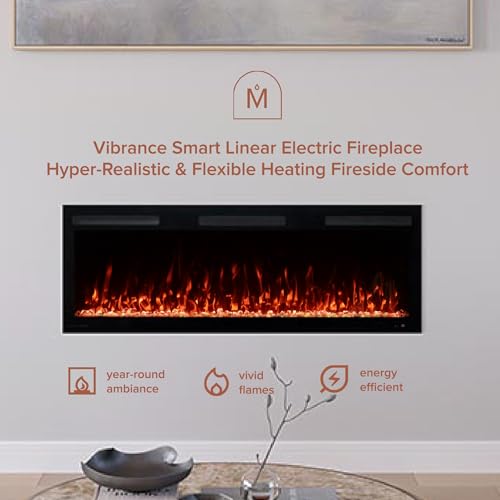 Modern Ember Vibrance Fire Flames and Color Controls
