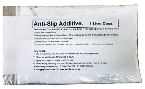 Fascinating Finishes Ltd 1 x 1lt Dose Anti Slip Additive/Granules. Ideal For Any Floor Or Deck Paint/Varnish