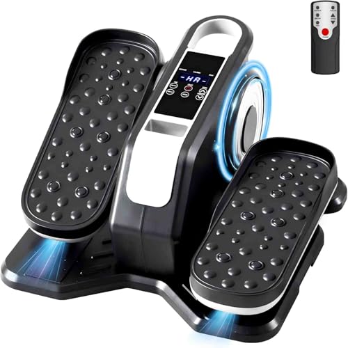 NEWBULIG Under Desk Elliptical Machine, Ellipse Leg Exerciser As Seen On TV with Remote Control, 12 Adjustable Speeds, Forward & Reverse, Mini Ellipse Leg Trainer for Home & Office