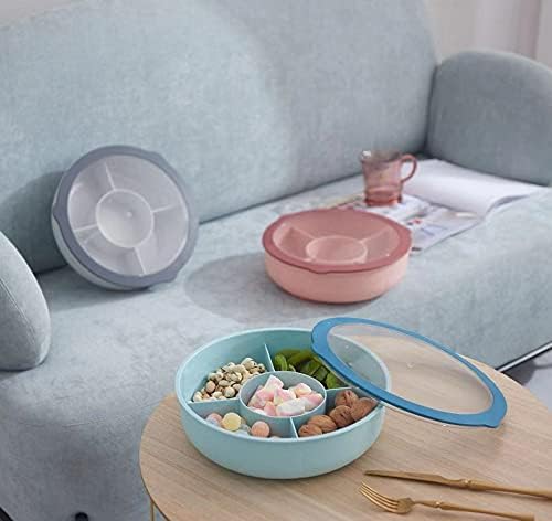 HAYAN Snack Schalen Dish süßigkeiten box mit Deckel 28,6 × 8 cm (Kristallgrau)