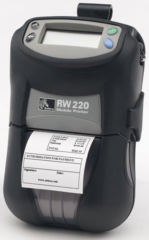 Zebra TechRW 220 - Label Printer - B/W - Direct Thermal - Roll (2.35 in) - 203 dpi - up to 179.5 inch/min - Serial, USB, Bluetooth