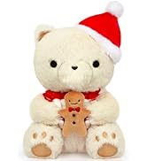 Yamepuia Teddybär Plüsch - 9 Inch Weicher Teddy Bear Plüschtier mit Lebkuchenmann - Weihnachten P...