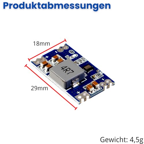 DC-DC Step Down Converter 7-20V bis 5V Mini 560 Spannungswandler LAOMAO 5V Ausgang Netzteil Module(Pack of 6)