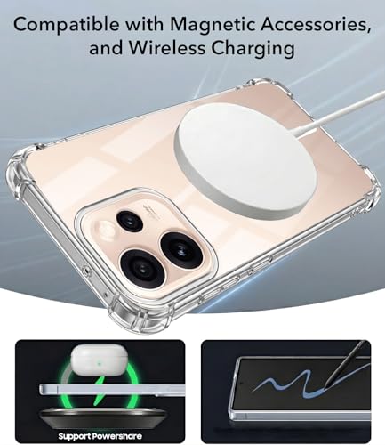 Image of Jkobi Shockproof Crystal-Clear Back Cover for Oppo Reno15 Pro 5G | Oppo Reno 15 Pro 5G (Magsafe Wireless Support | Drop & Camera Protection | Hard Polycarbonate)