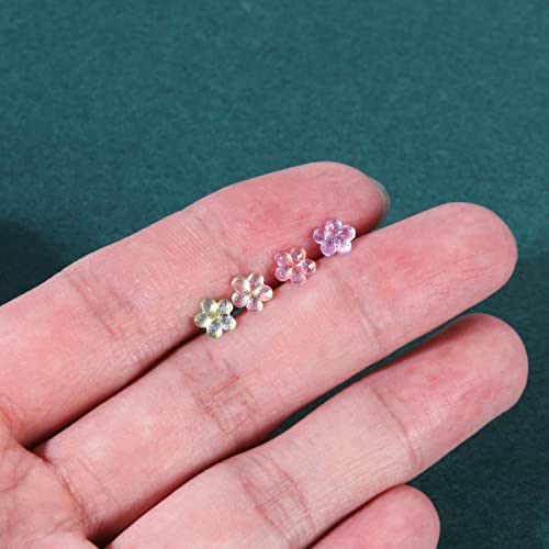 AoedeJ Colorful Stud Earrings Set Plastic Earrings Cute Clear Earrings Kawaii Hypoallergenic Earrings for Women Multipack3