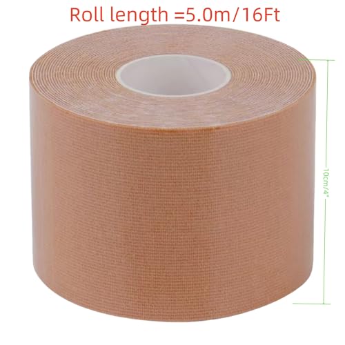 Wide Boob Tape 4" x16Ft,Breast lift tape,Bra Replace Tape, 4 inch boob tape, Wide Boob chest tape 5.0 meters2