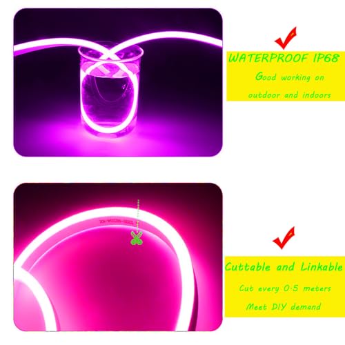 Tira de LED Neon Flexible 26ft Morado IP68 AC 110V miniatura 6