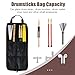 EASTROCK Drum Sticks Bag with 3 Pair Drumsticks, Drumstick Bag with Floor Tom Hook, Carrying Strap (Brown)
