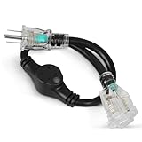 120V 15A Industrial Grade Heat Cable Controller - Outdoor Thermostat, Auto Energy-Saving (auto 37ºF on/50ºF Off) Fits Winter Warmers and Heater Devices -﻿ 1.65ft