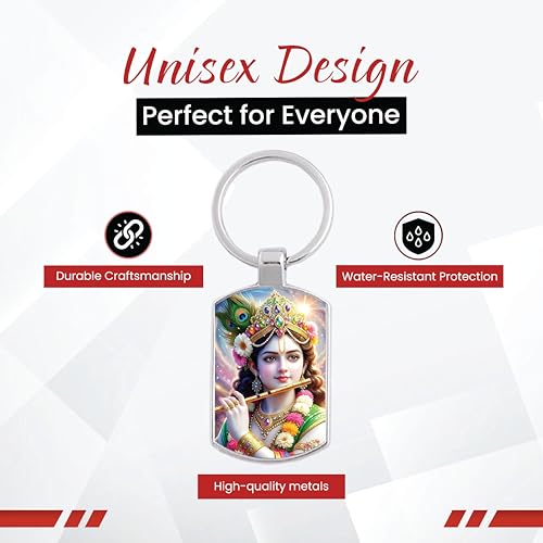 Image of Stylish Metal Keychains with Permanent Glossy Print - Inspirational Quotes & Spiritual Designs - Perfect Key chains for loved ones, Personal Use, Gifts & Return Gifts