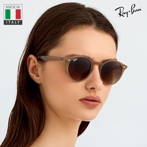 Image of Ray-Ban RB2180 Round Shaped Sunglasses for Men & Women with Official RAYBAN Eyewear Kit