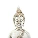 Ornerx Thai Sitting Buddha Statue for Home Decor Ivory 6.7 