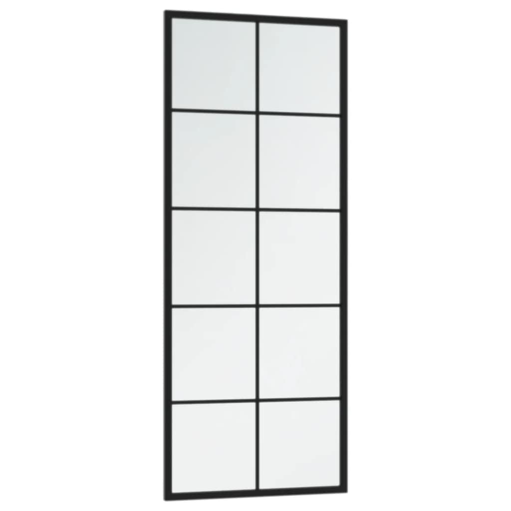 Specchi a Parete 2 Pezzi Neri 100x40 cm Metallo con Gancio