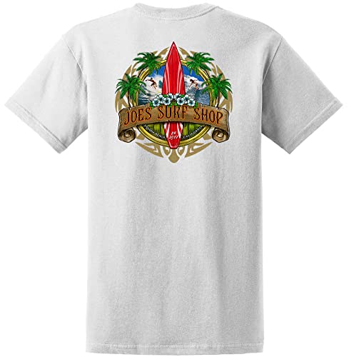 JOES SURF SHOP Men's Longboard Logo Heavyweight Cotton Tees