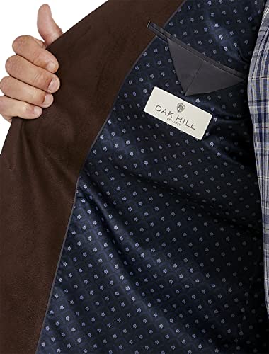 Oak Hill by DXL Men's Big and Tall Faux-Suede Sport Coat Brown 5XL2