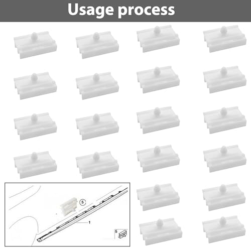20 Sätze Seitenschweller Clips, Seitenschweller-Clips-Kit Kompatibel mit 3er E32/E36/ E46/ E90/ E91 51711932996/51118174185 / 5111014103