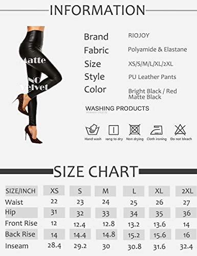 RIOJOY Faux Leather Leggings for Women Wet Look Full Length High Waist Leather Trousers, #2 Matte, M steampunk buy now online RIOJOY Faux Leather Leggings for Women Wet Look Full Length High Waist Leather Trousers, #2 Matte, M steampunk buy now online