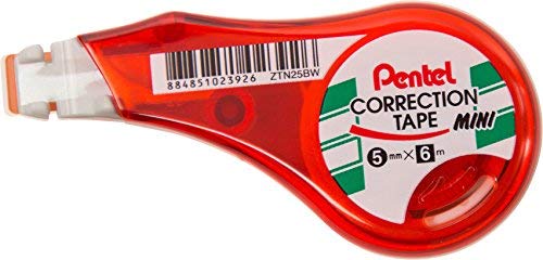 Pentel Pack of 12 ztn25bw Mini Sideways Application Correction Tape 5 mm x 6 m, Lot de 12 - Image 2