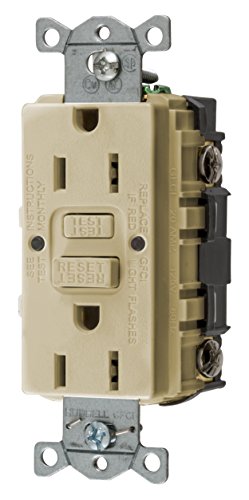 HUBBELL WIRING GIDDS-2493433 Autoguard Commercial Standard Gfci Receptacle, Ivory, Nema 5-15R, 125 Volts, 15 Amps
