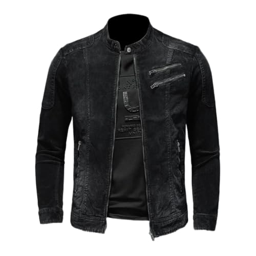 Veste en jean homme moto de rue pour un style urbain vintage