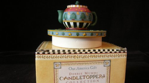 DEBBIE MUMM Christmas TEAPOT CANDLETOPPER